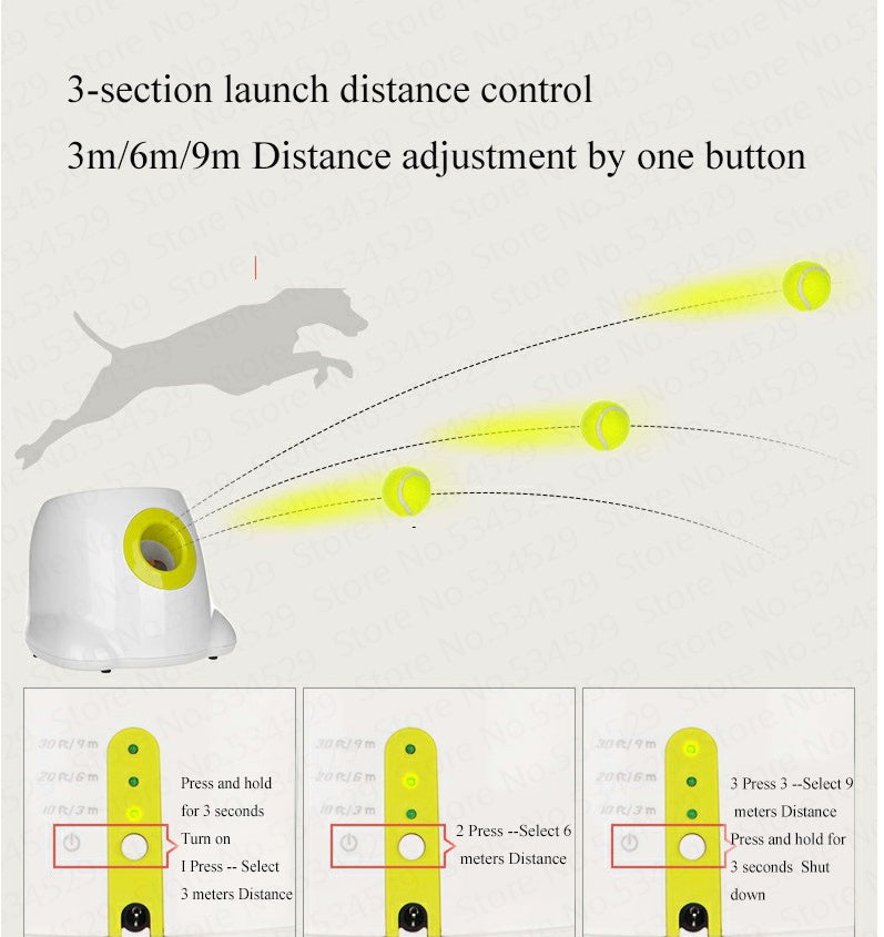 Lanceur de balles interactif automatique pour chien