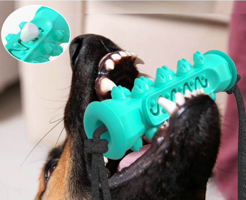🐶 Dog Toothbrush Rubber Bone – Dental Cleaning Chew Toy 🦷