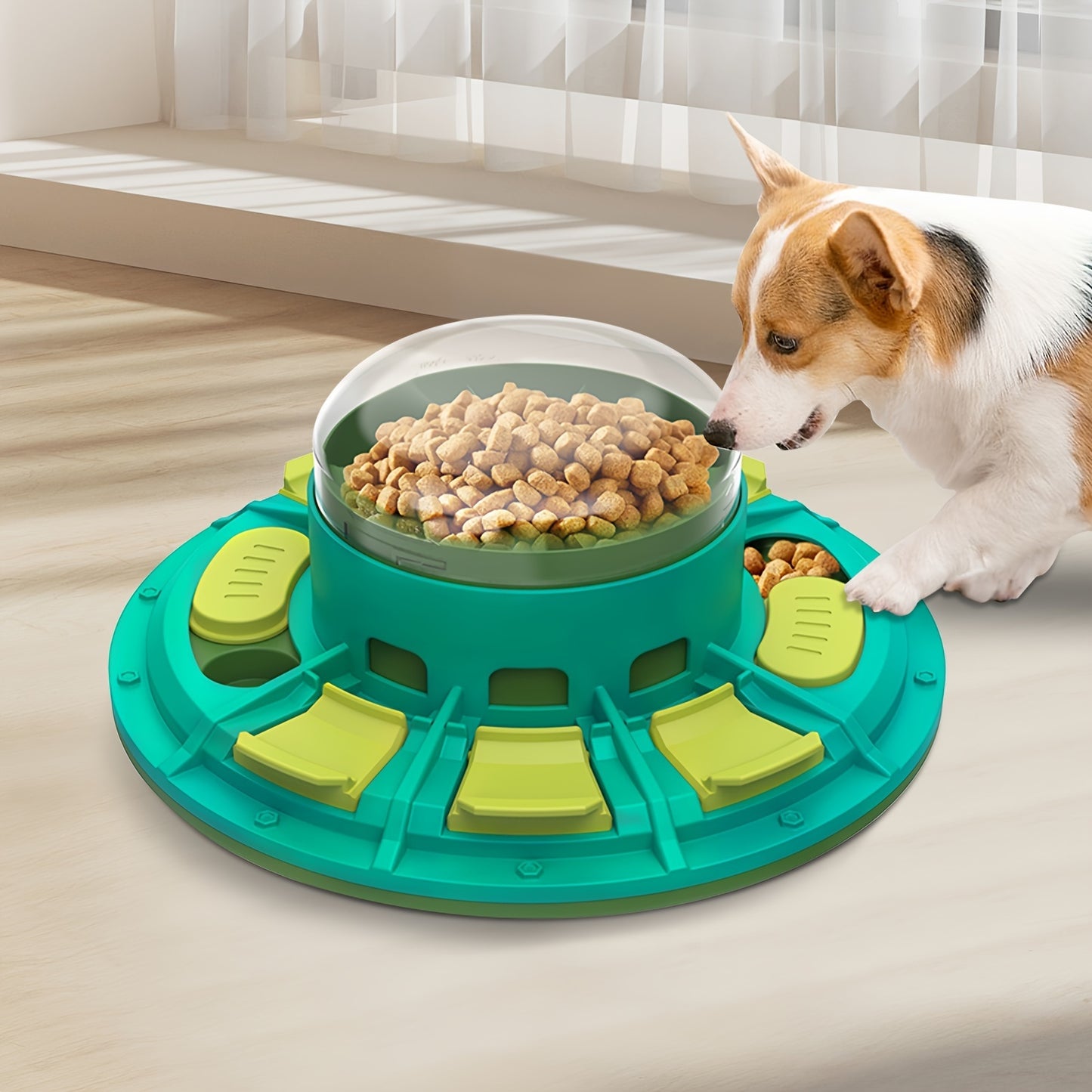Jouet interactif pour chien â Stimulateur de QI et distributeur d'aliments lents