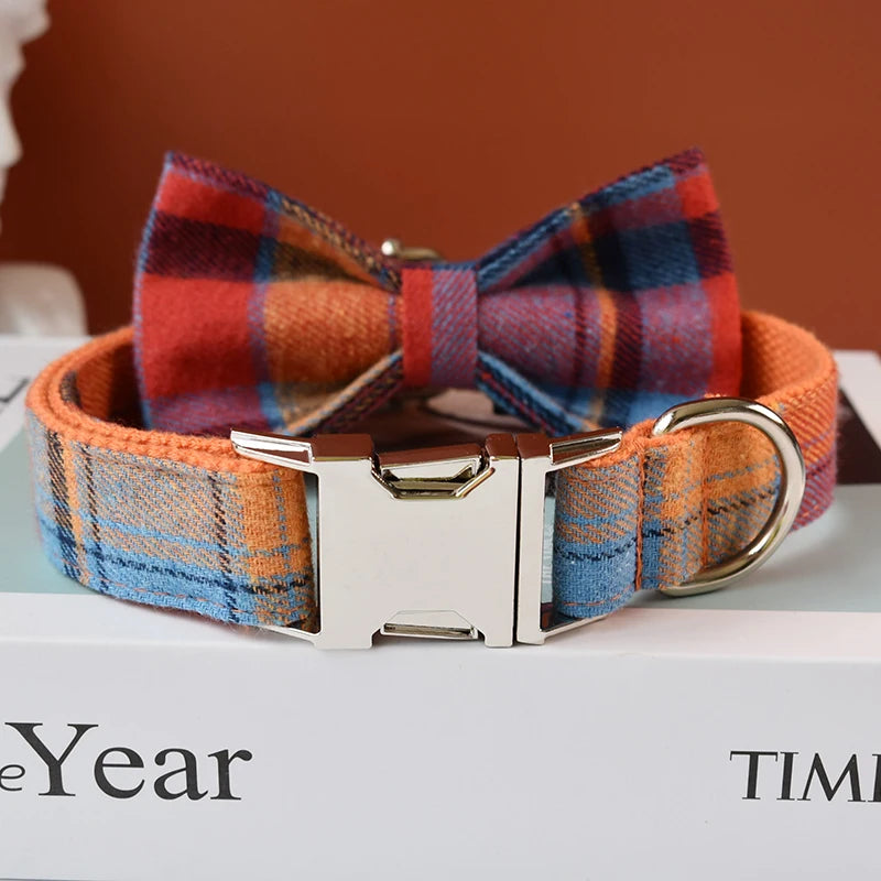 Collier pour chien design Grid, ensemble de laisses de luxe pour animaux de compagnie, colliers, ceinture de cou pour chien avec nœud gravé gratuit, accessoires pour chien Grid 10