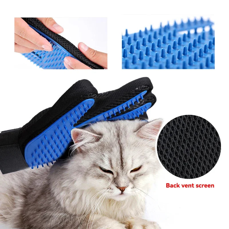 Gant de toilettage pour animaux de compagnie 🐾 Gant d'épilation doux pour chiens et chats 🐶🐱