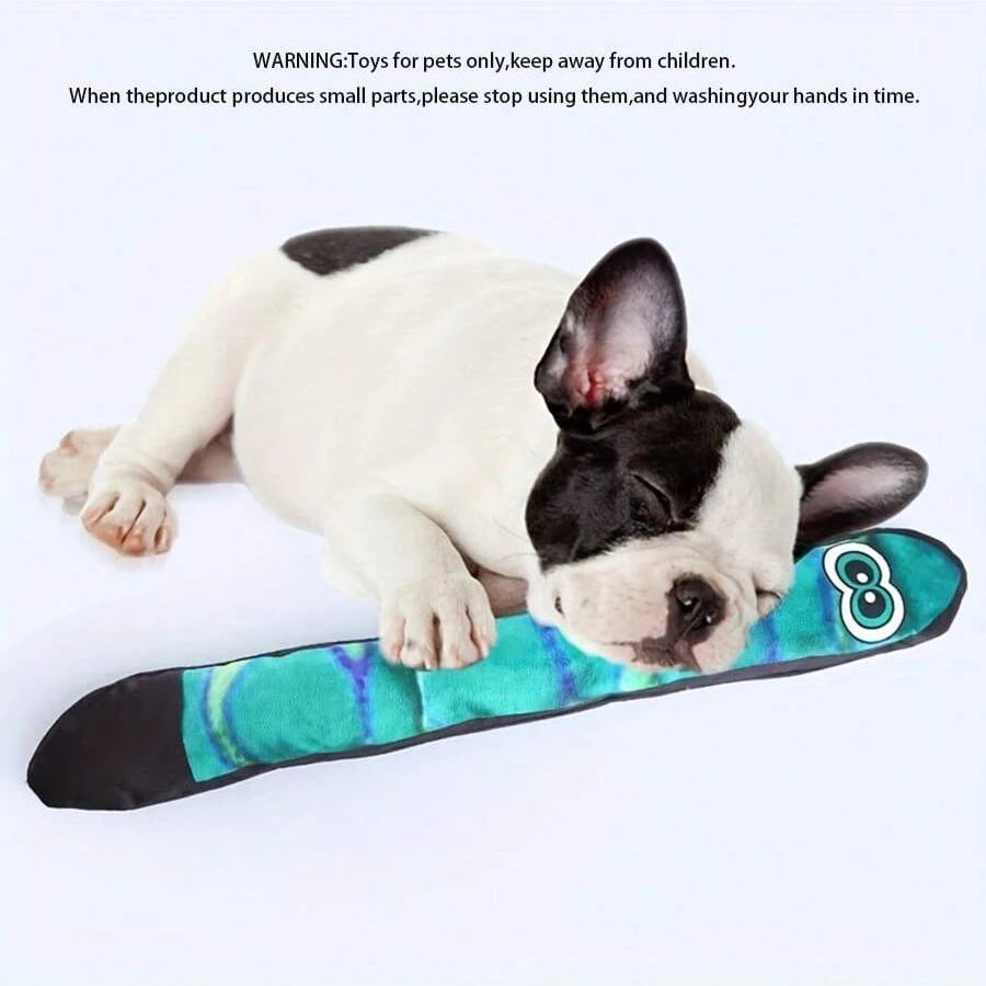 Jouet couineur en peluche robuste et durable pour chien – Serpent aux yeux longs 🐾 Amusant et résistant à la mastication