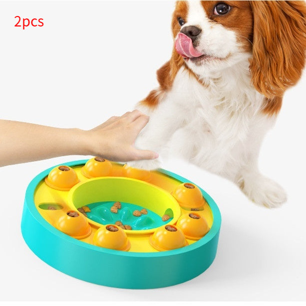 Jouet puzzle et mangeoire lente pour chien – Stimulateur de QI interactif