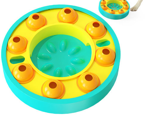 Jouet puzzle et mangeoire lente pour chien – Stimulateur de QI interactif