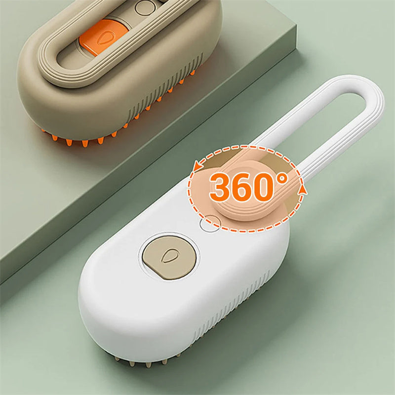 Brosse à vapeur 3 en 1 pour chat – Peigne électrique de toilettage et de massage à jet