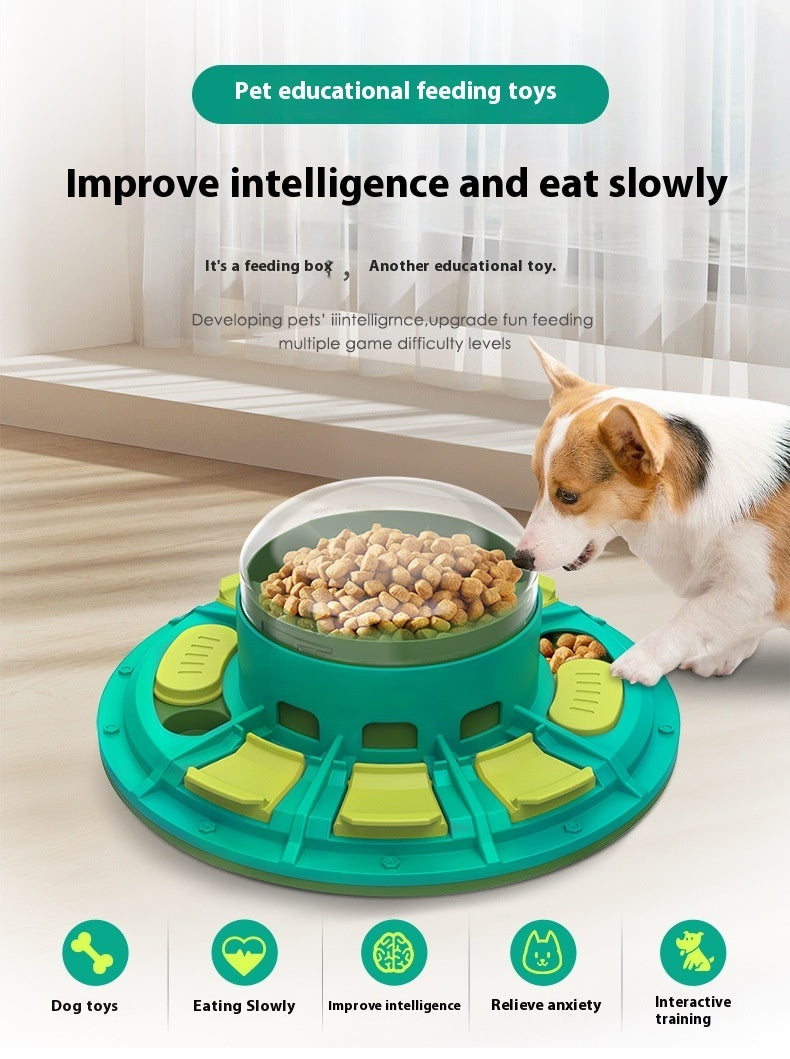 Jouet interactif pour chien â Stimulateur de QI et distributeur d'aliments lents