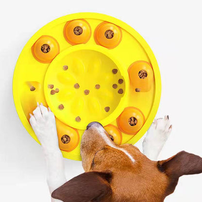 Jouet puzzle et mangeoire lente pour chien – Stimulateur de QI interactif