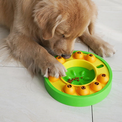 Jouet puzzle et mangeoire lente pour chien – Stimulateur de QI interactif