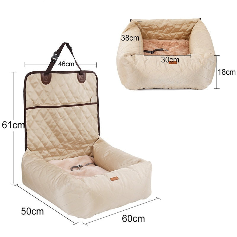 🐾 Multi-Purpose Pet Bed – Washable Travel Dog Seat for Home & Car Use 🛋️🚗