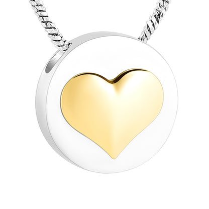 🐾💛 Golden Heart Paw Print Ashes Necklace