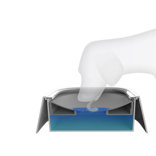 1.5L Floating Pet Water Bowl – Anti-Overflow & Slow Drinking