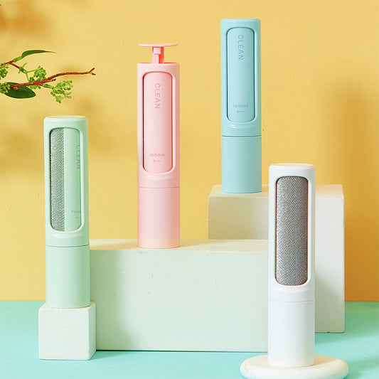 2-in-1 Reusable Pet Hair Remover Brush – Self-Cleaning Lint Roller