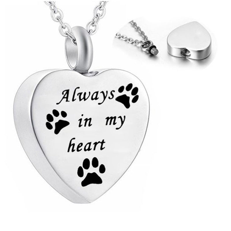 Collier souvenir de crémation, pendentif en forme de cœur en acier inoxydable, bijou commémoratif personnalisé