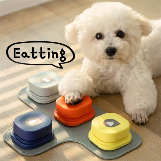 4-Color Pet Communication Button – Recordable Talking Toy for Dogs and Cats