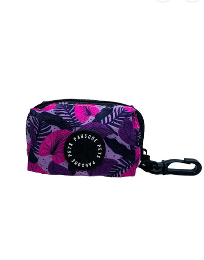 🖤 Heavy-Duty Neoprene Waste Bag Holder-Hawaii purple floral