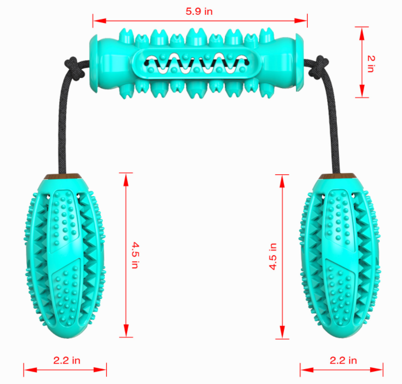🐶 Dog Toothbrush Rubber Bone – Dental Cleaning Chew Toy 🦷