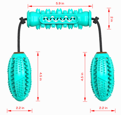 🐶 Dog Toothbrush Rubber Bone – Dental Cleaning Chew Toy 🦷