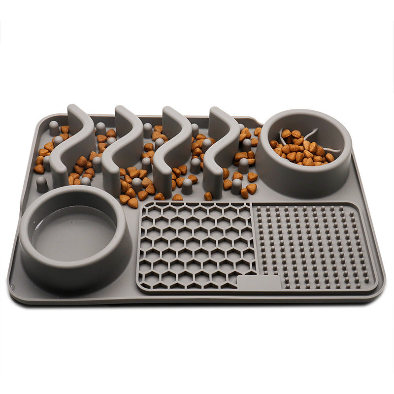 Tapis à lécher en silicone pour chien – Apaisement et alimentation interactive