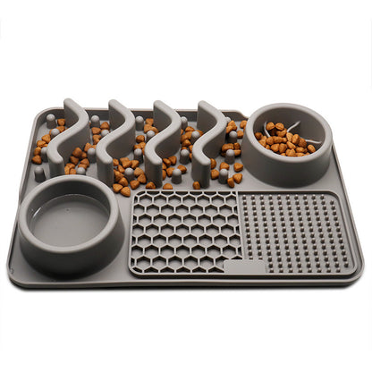 Tapis à lécher en silicone pour chien – Apaisement et alimentation interactive