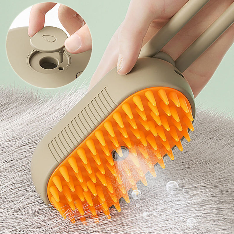 Brosse à vapeur 3 en 1 pour chat – Peigne électrique de toilettage et de massage à jet
