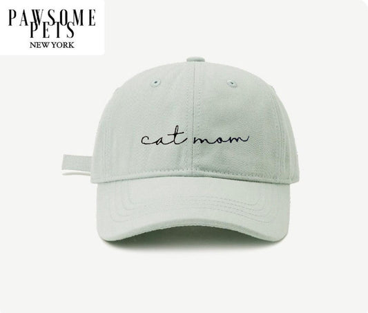 Cat Mom Hat - Mint Green