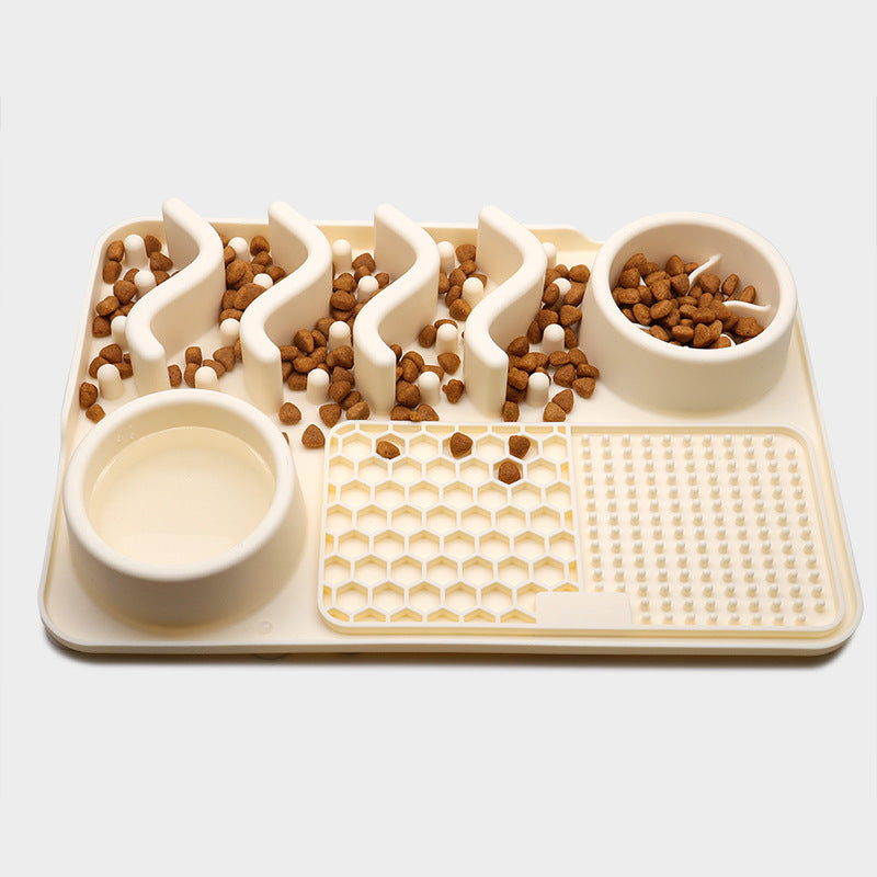 Tapis à lécher en silicone pour chien – Apaisement et alimentation interactive