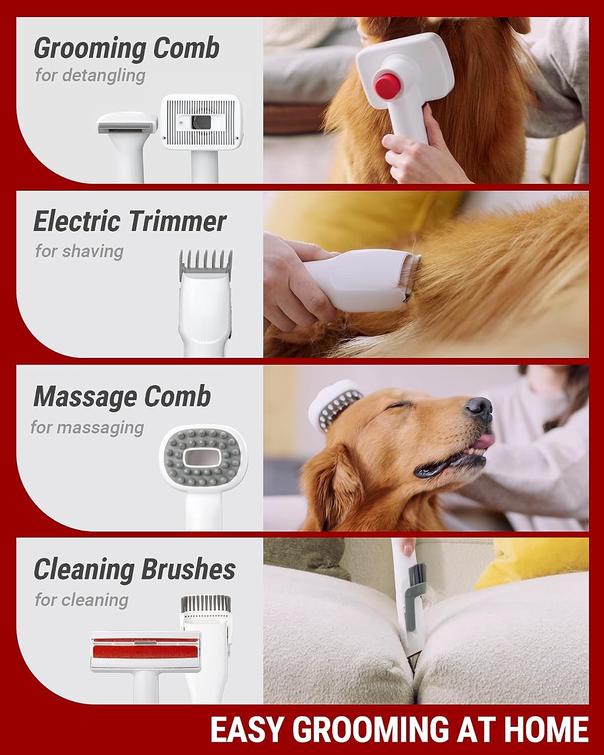 🐶 Dog Grooming Vacuum Kit – Easy Grooming & Fur-Free Home 🐾