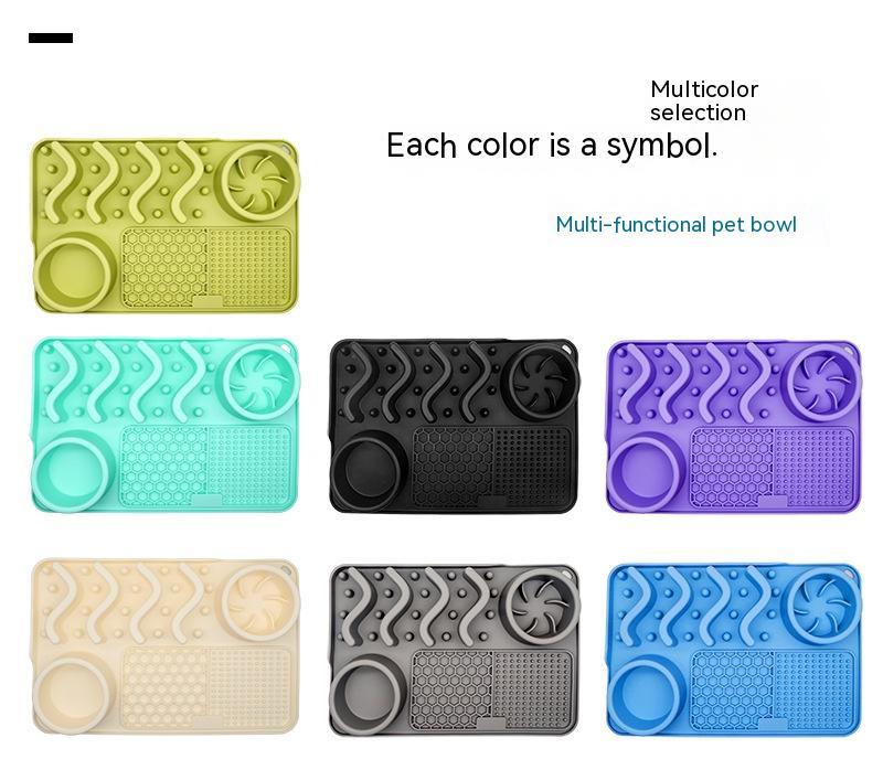 Tapis à lécher en silicone pour chien – Apaisement et alimentation interactive