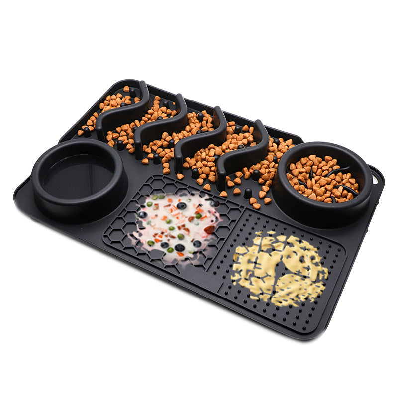 Tapis à lécher en silicone pour chien – Apaisement et alimentation interactive