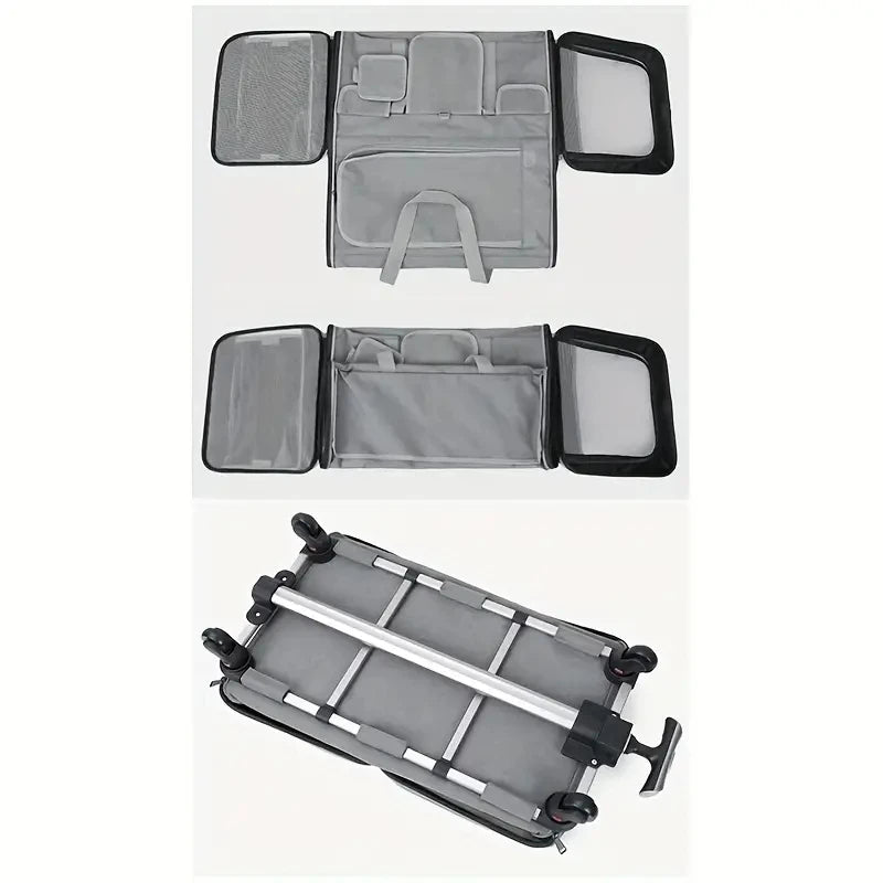 💼 Foldable Pet Trolley Case – Detachable Travel Carrier with Wheels for Large Dogs & Cats 🐾