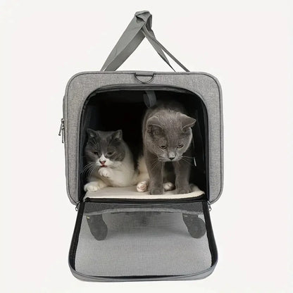 💼 Foldable Pet Trolley Case – Detachable Travel Carrier with Wheels for Large Dogs & Cats 🐾