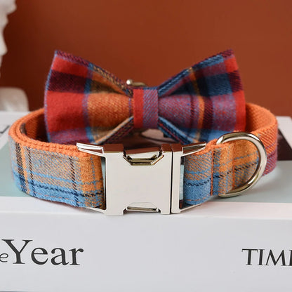 Collier pour chien design Grid, ensemble de laisses de luxe pour animaux de compagnie, colliers, ceinture de cou pour chien avec nœud gravé gratuit, accessoires pour chien Grid 10