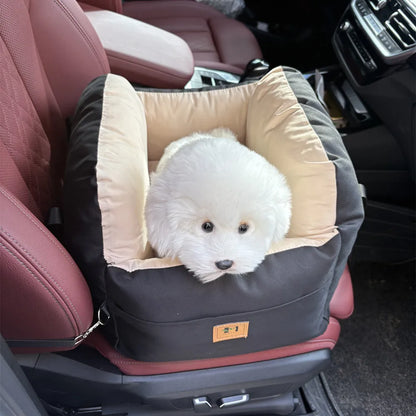 🛋️ Portable Pet Car Seat Bed Booster – Washable Travel Bed for Small Dogs & Cats 🐶🐱
