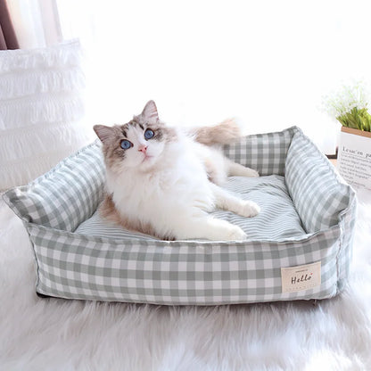 Lit douillet pour animaux de compagnie 🛏️ Niche d'intérieur pour chiens et chats 🐶🐱 Maison douce de style canapé pour petits et moyens animaux