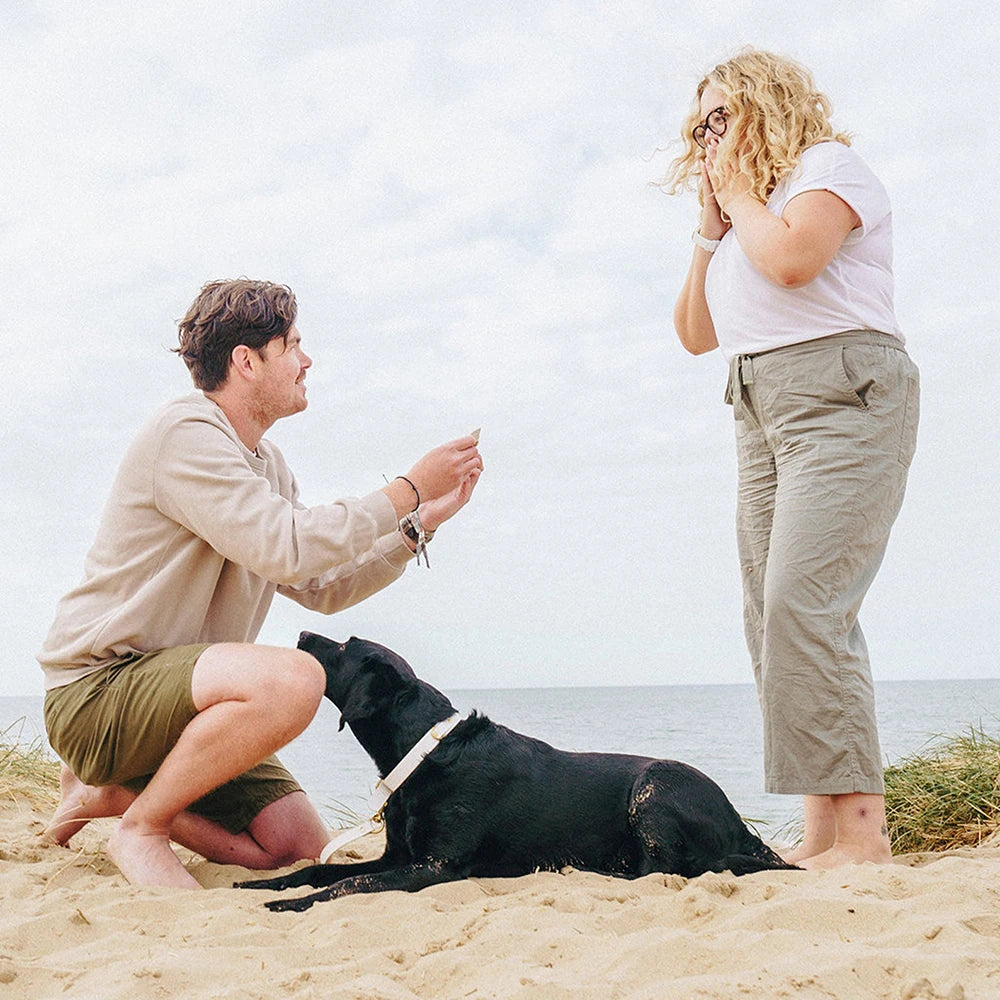 Pochette porte-alliances en cuir avec initiales personnalisées – Porte-alliances pour collier de chien personnalisé 💍🐾
