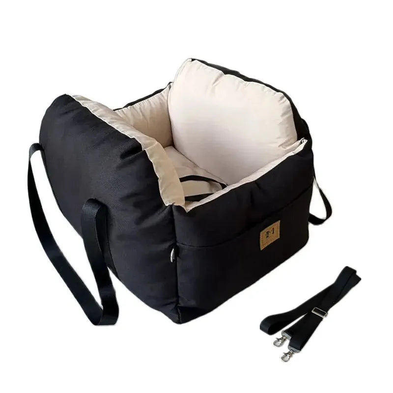 🛋️ Portable Pet Car Seat Bed Booster – Washable Travel Bed for Small Dogs & Cats 🐶🐱