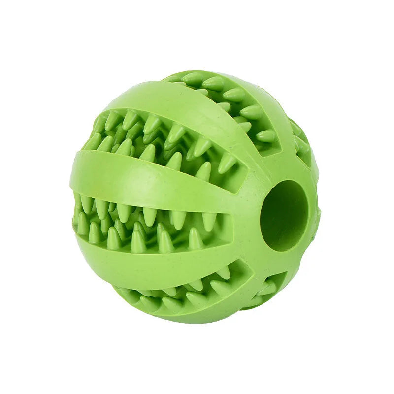 Balle jouet molaire pour chien 🦷 Jouet à mâcher en caoutchouc durable 🐶 Balle rebondissante pour le nettoyage des fuites de nourriture et des dents 🐾