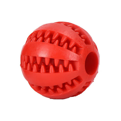 Balle jouet molaire pour chien 🦷 Jouet à mâcher en caoutchouc durable 🐶 Balle rebondissante pour le nettoyage des fuites de nourriture et des dents 🐾
