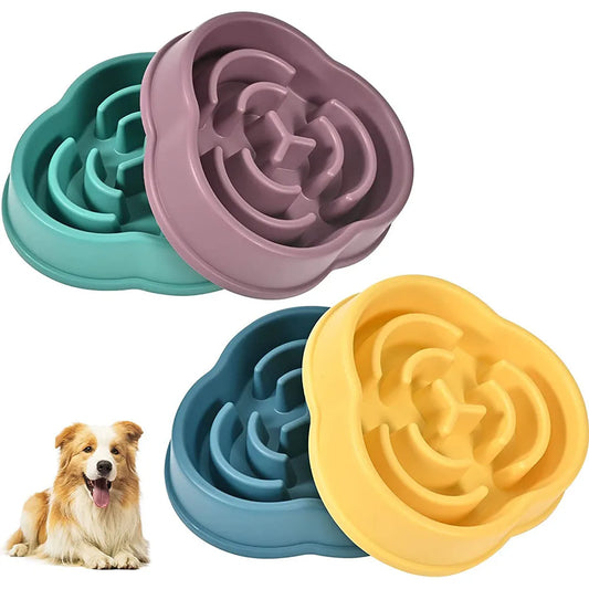 🐾 Slow Feeder Dog Bowl – Puzzle Slow Eating Bowl with Anti-Slip Base