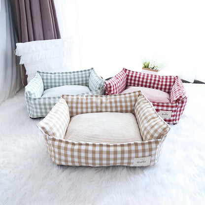Lit douillet pour animaux de compagnie 🛏️ Niche d'intérieur pour chiens et chats 🐶🐱 Maison douce de style canapé pour petits et moyens animaux