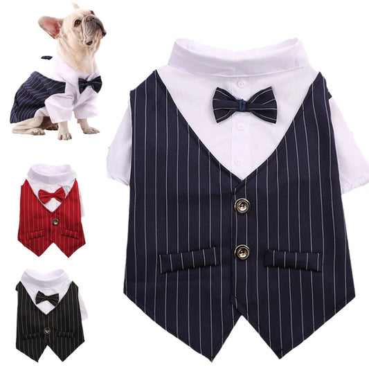 Tuxedo Party Suit – Formal Wedding Outfit for Small Dogs
