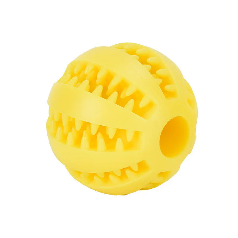 Balle jouet molaire pour chien 🦷 Jouet à mâcher en caoutchouc durable 🐶 Balle rebondissante pour le nettoyage des fuites de nourriture et des dents 🐾