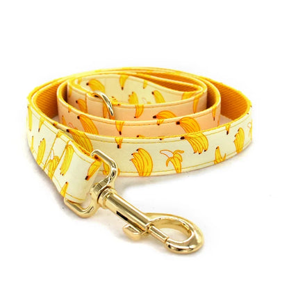 🍌 Personalized Banana Pet Collar – Custom ID Tag & Gold Buckle ✨
