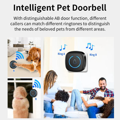 Sonnette de dressage pour animaux de compagnie – Sonnette tactile pour chiens et chats 🔔 60 chansons, portée de 300 m