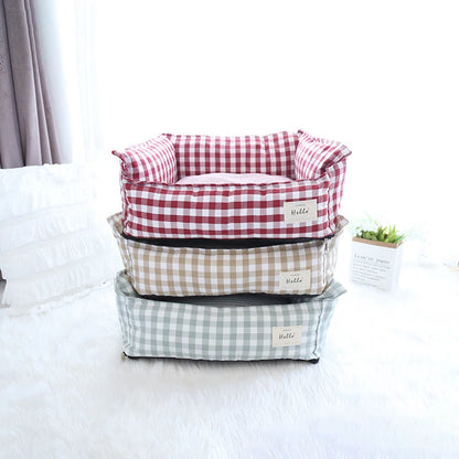 Lit douillet pour animaux de compagnie 🛏️ Niche d'intérieur pour chiens et chats 🐶🐱 Maison douce de style canapé pour petits et moyens animaux