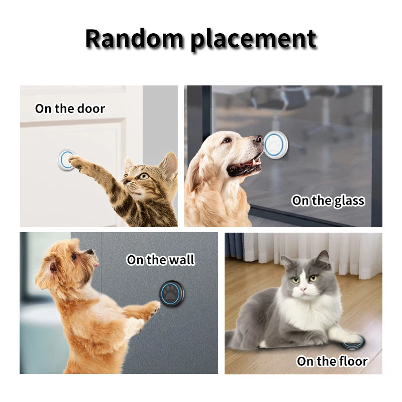 Sonnette de dressage pour animaux de compagnie – Sonnette tactile pour chiens et chats 🔔 60 chansons, portée de 300 m