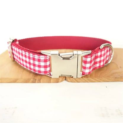 Collier personnalisé pour animal de compagnie 🐾 Ensemble étiquette d'identification et laisse personnalisées 🎀 Réglable