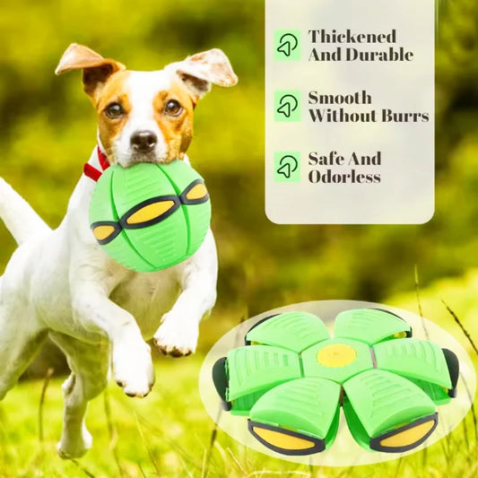 🚀 Dog Flying Saucer Toy – Chew-Resistant Outdoor Ball 🐾 Fun & Interactive Training