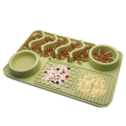 Tapis à lécher en silicone pour chien – Apaisement et alimentation interactive