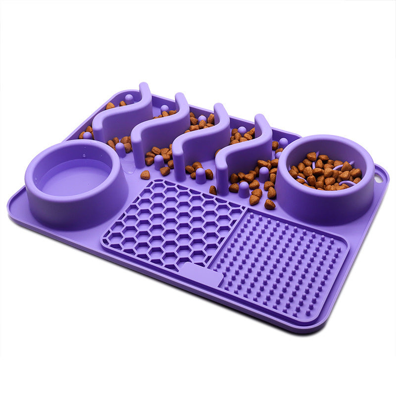 Tapis à lécher en silicone pour chien – Apaisement et alimentation interactive